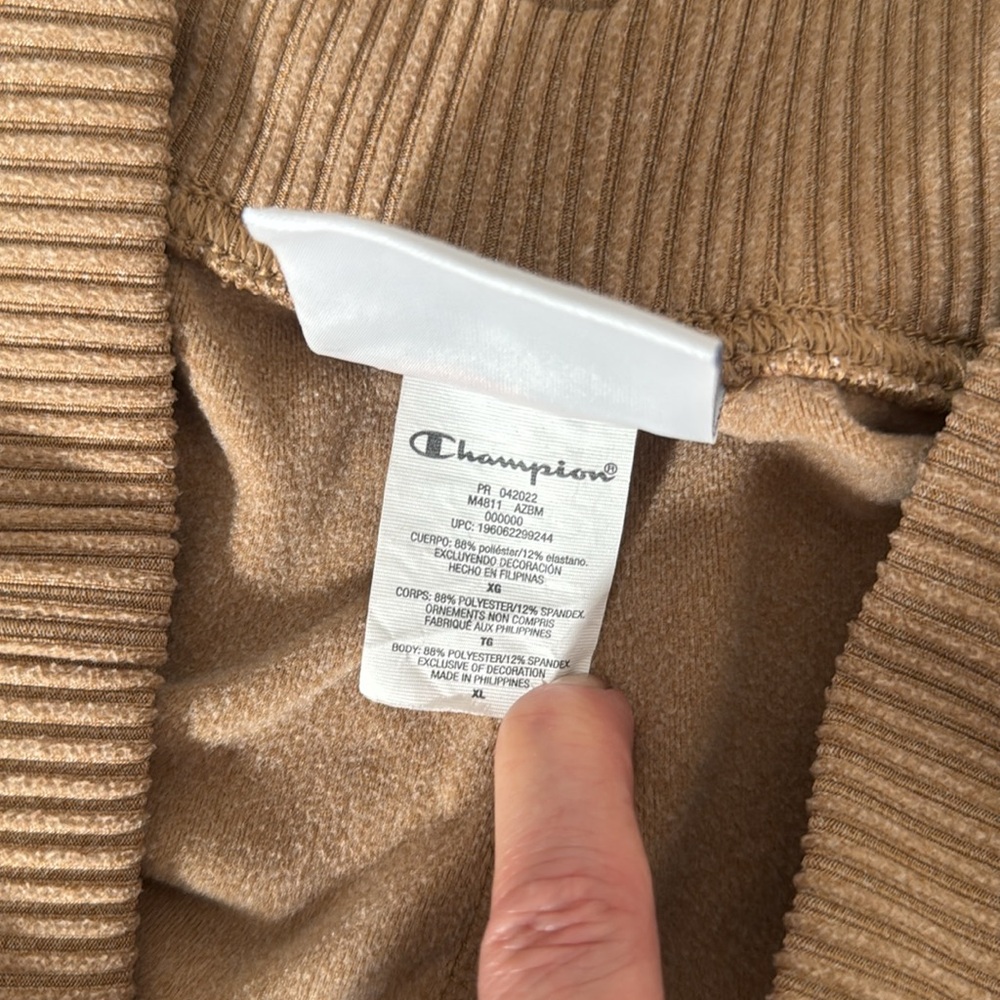 Champion Tan Ribbed Jogger‎ Sweatpants - XL - Picture 7 of 10